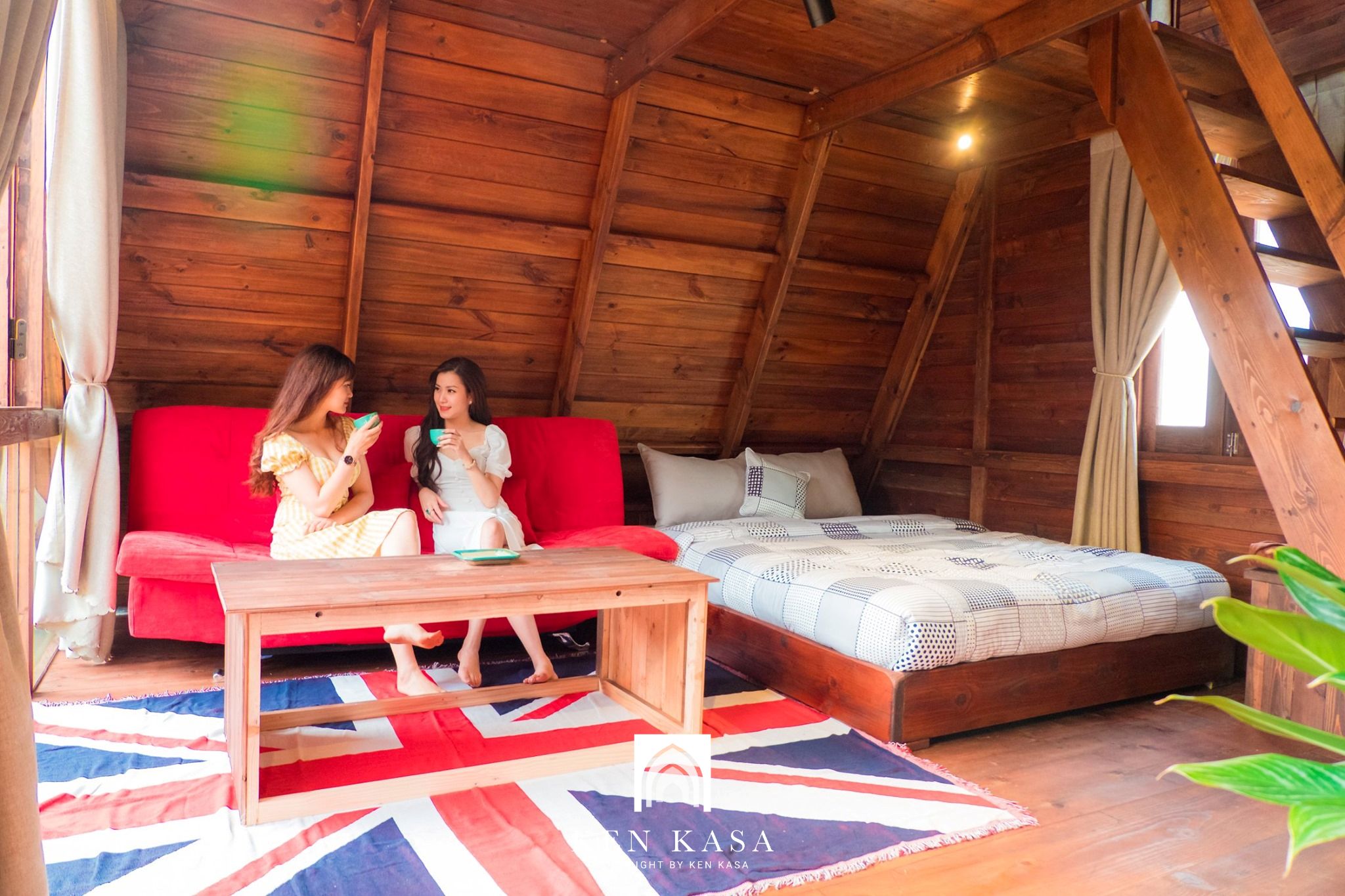mẫu thiết kế phòng homestay bằng gỗ an mộc gia trang